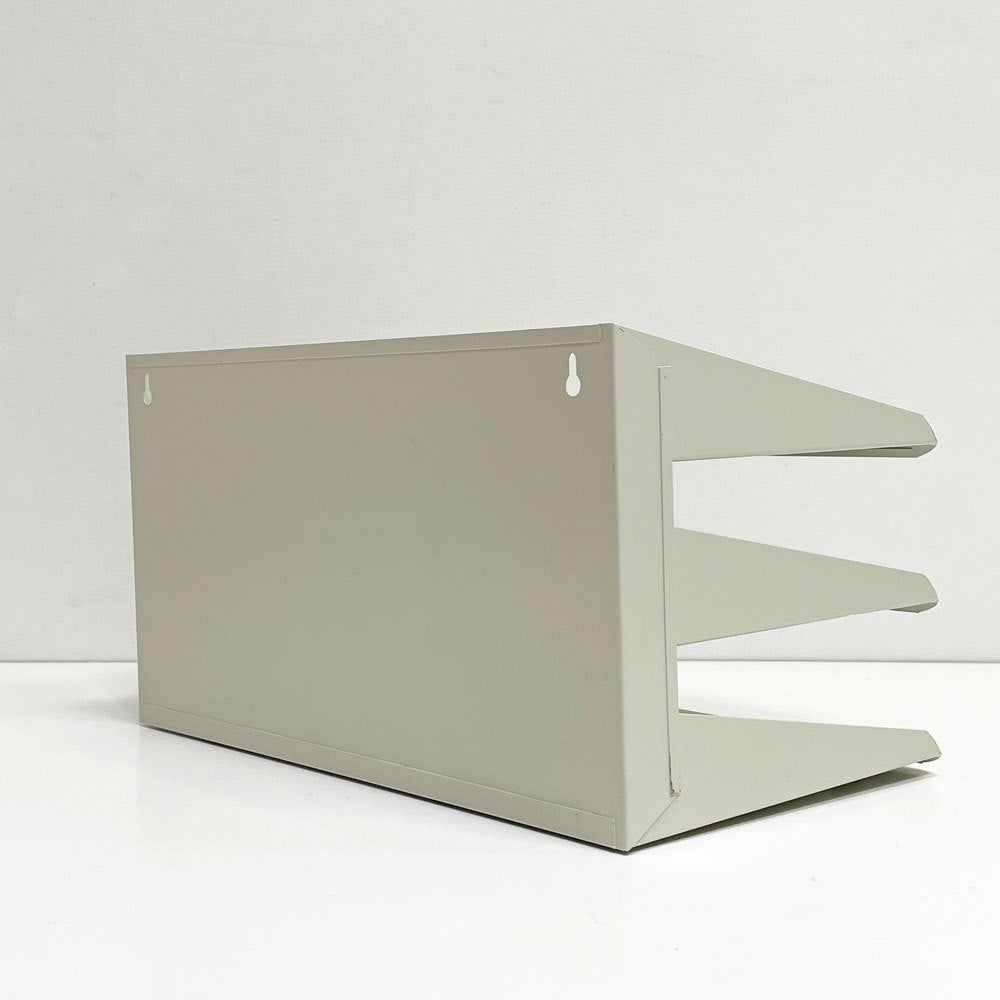 ビスレー BISLEY 3段 レターラック クリーム 書類棚 A4サイズ 横型 W38.5cm 壁掛け可 デスクアクセサリー 英国 廃番カラー ●