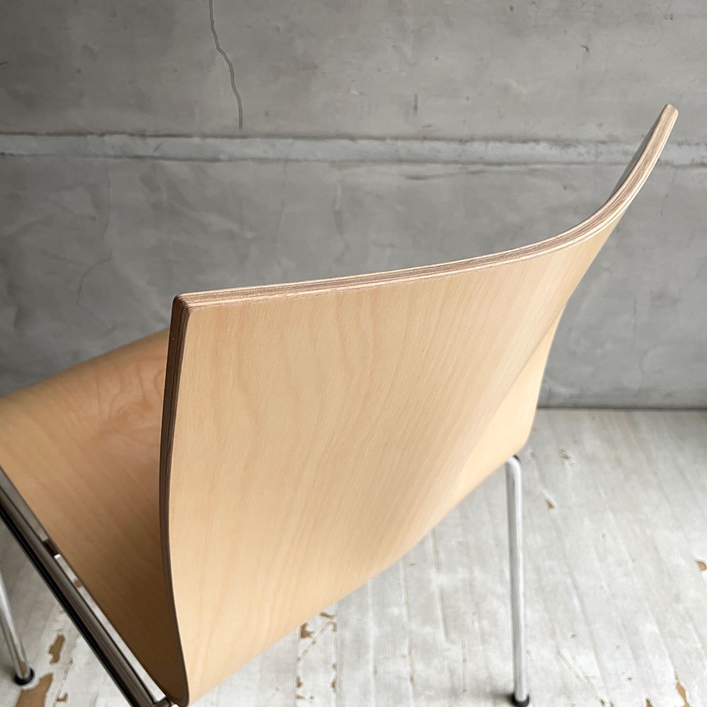 エンゲルブレヒト Engelbrechts チャリックチェア CHAIRIK Chair 101 ダイニングチェア スタッキング 4本脚 バーチ プライウッド スチール デンマーク 未使用品 定価63,800円 ♪