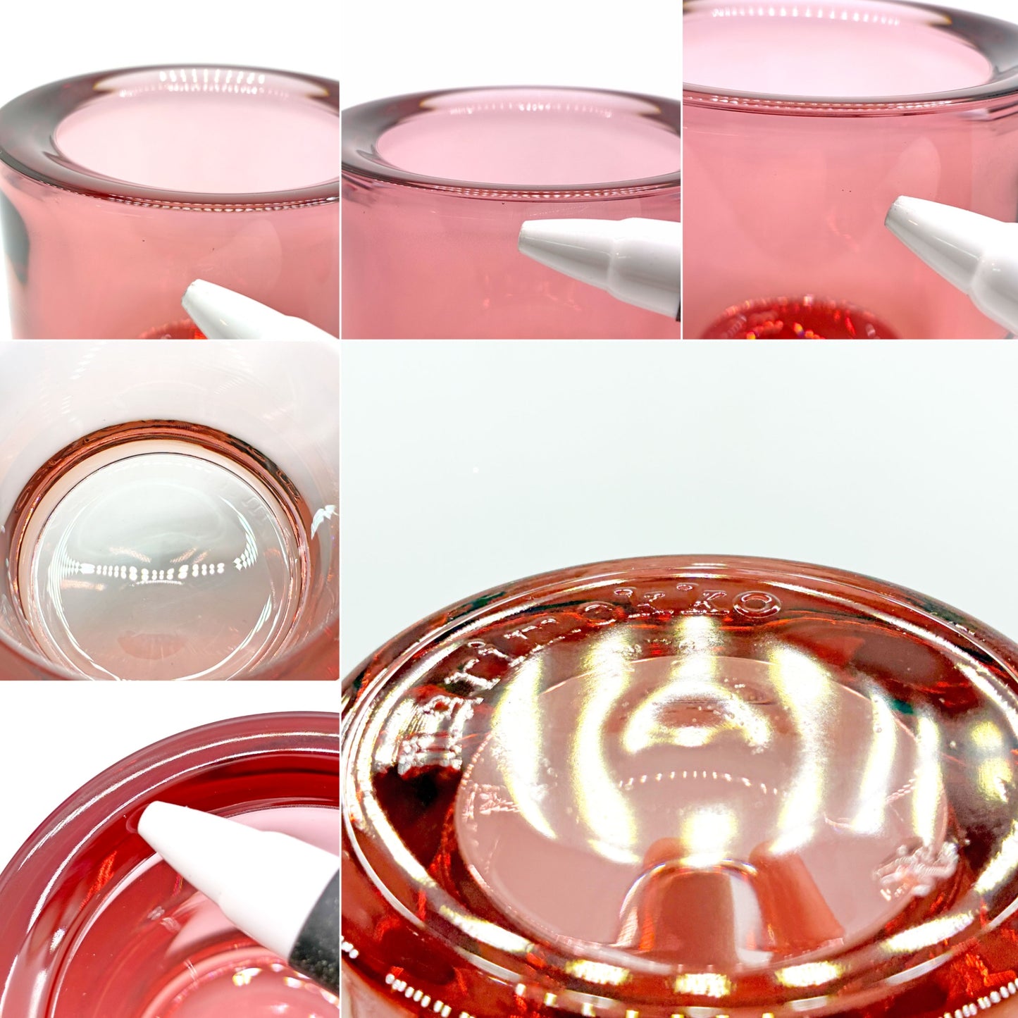 イッタラ iittala マリメッコ marimekko キビ kivi キャンドルホルダー レッドガーネット 60mm ヘイッキ・オルヴォラ フィンランド ●