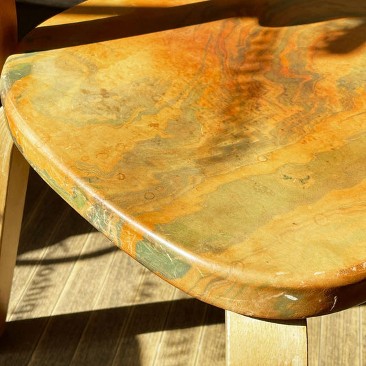 アルテック artek チェア69 ダイニングチェア レザーシート マーブル柄 70`s ビンテージ アルヴァ・アアルト 北欧家具 フィンランド 希少 ◎