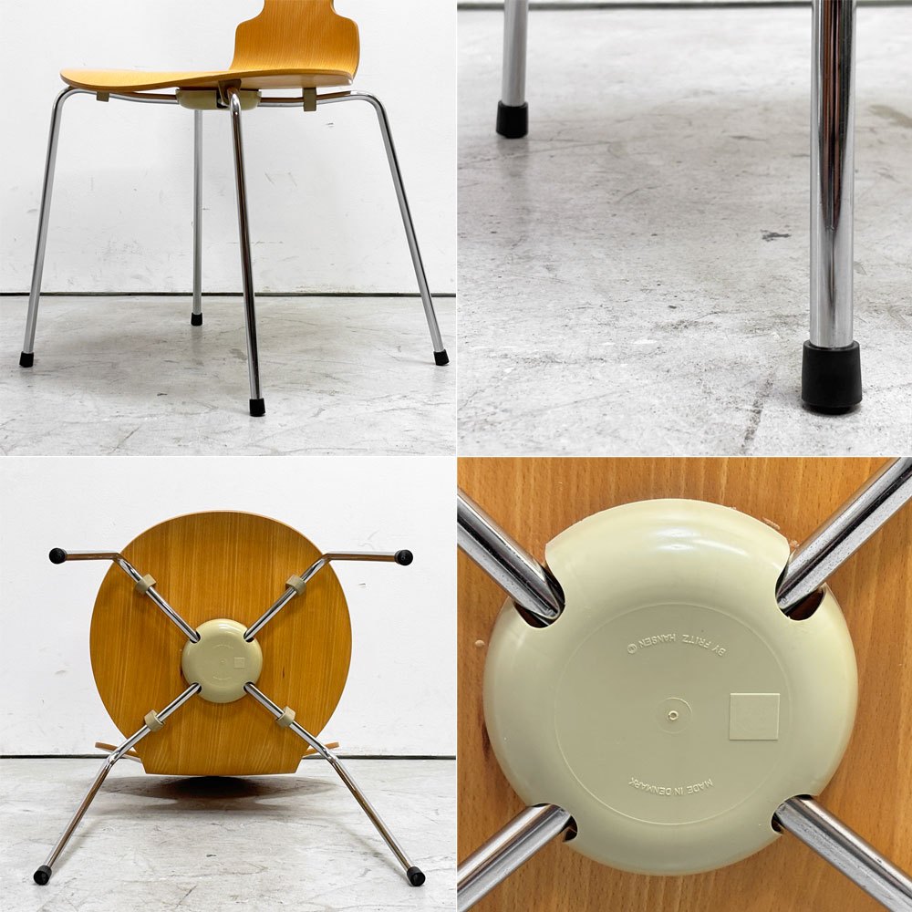 フリッツハンセン Fritz Hansen 3101 アリンコチェア アントチェア 4本脚 ナチュラルビーチ ラッカー仕上げ アルネ・ヤコブセン F ●