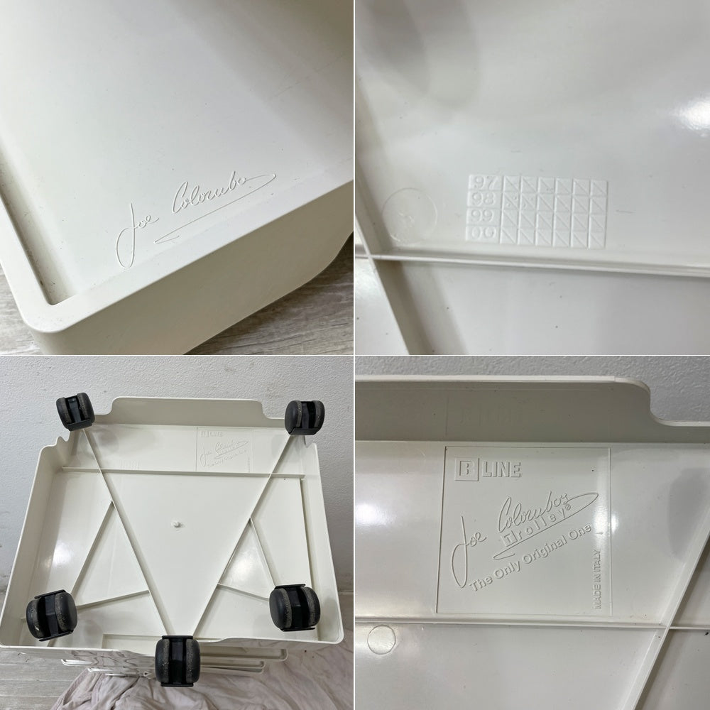 ビーライン B-LINE ボビーワゴン Boby Wagon 3段3トレイ ジョエ・コロンボ ホワイト イタリア ●