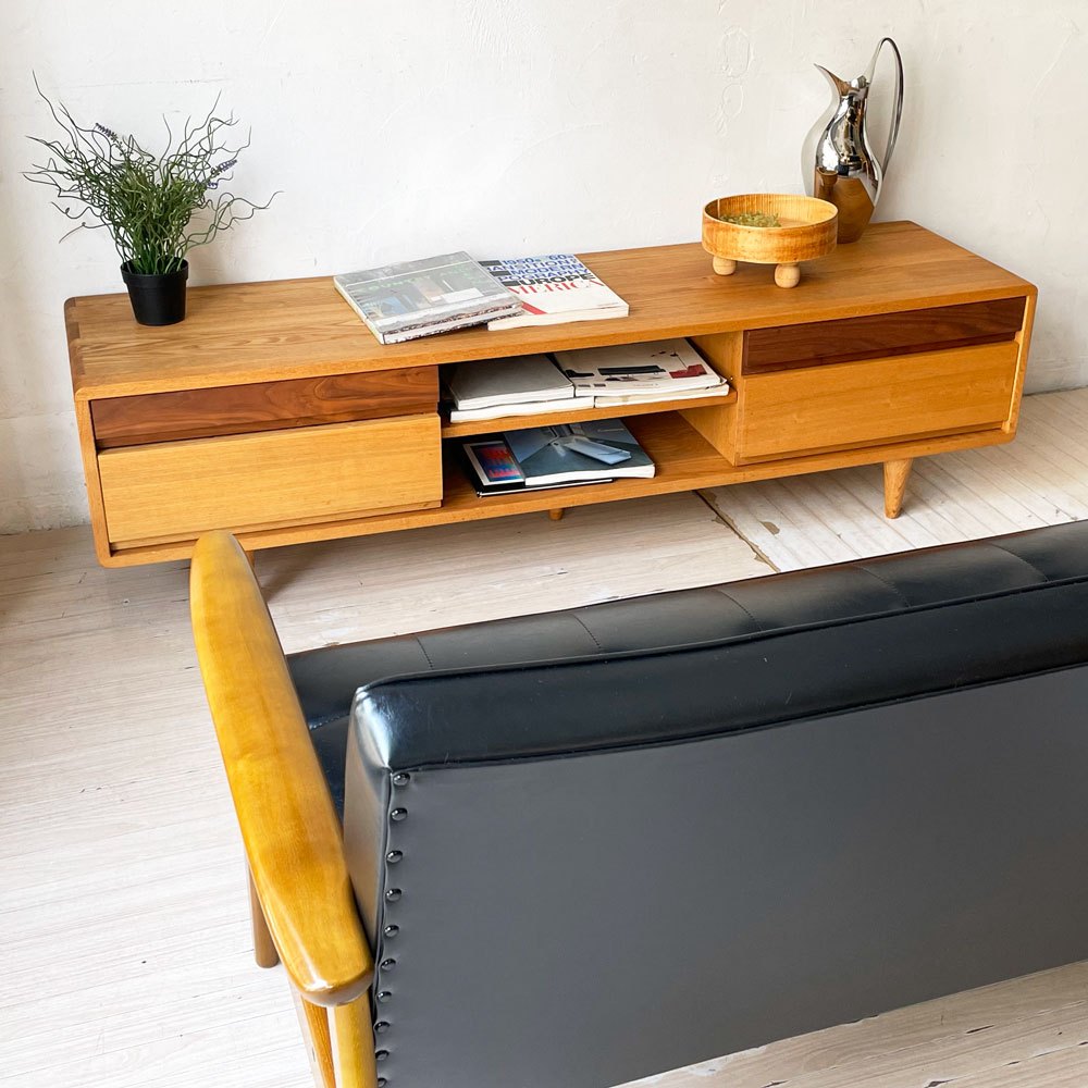 アクタス ACTUS シンフォニー Symphony テレビボード AVボード 150cm タモ材×ウォールナット ツートンカラー 北欧スタイル ★