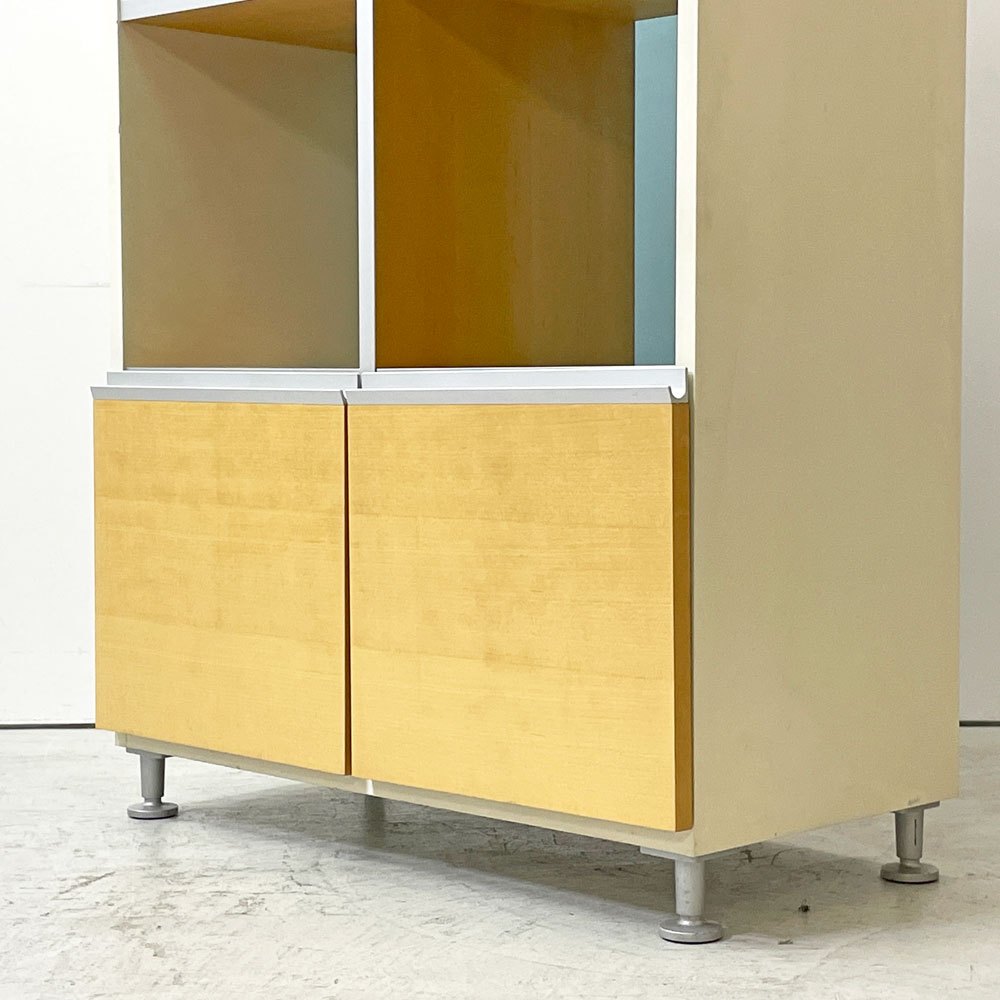 ウィルクハーン Wilkhahn ミナモ Minamo ファイリングシェルフ Filing Shelf ビーチ材 アルミフレーム アクリルパネル 2ドロワー 2列4段 コクヨ取扱い ●