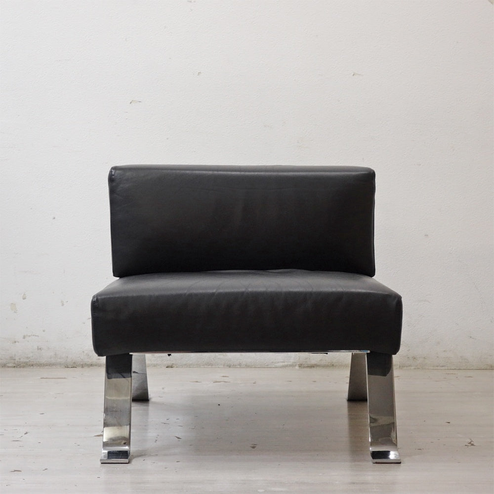 カッシーナ Cassina オンブラ OMBRA 512 ラウンジチェア レザー ブラック シャルロット・ペリアン Charlotte Perriand ●