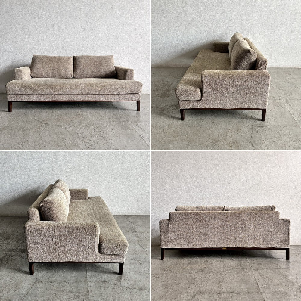 j.s.F ジャーナルスタンダードファニチャー journal standard Furniture ジェーエフケー JFK 2p ソファ W1700 + 別売 オットマン スツール 付き USビンテージスタイル ミッドセンチュリーモダンテイスト 二人掛け 合計参考価格235,400円の品 A 〓