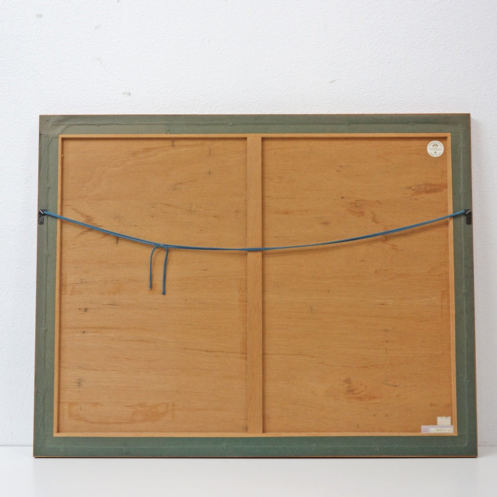 ピエール=マリ・ブリッソン Pierre-Marie Brisson 『ブルーの躍動』 Mouvement marin 版画 1992年 No.93/95 額装品 ●