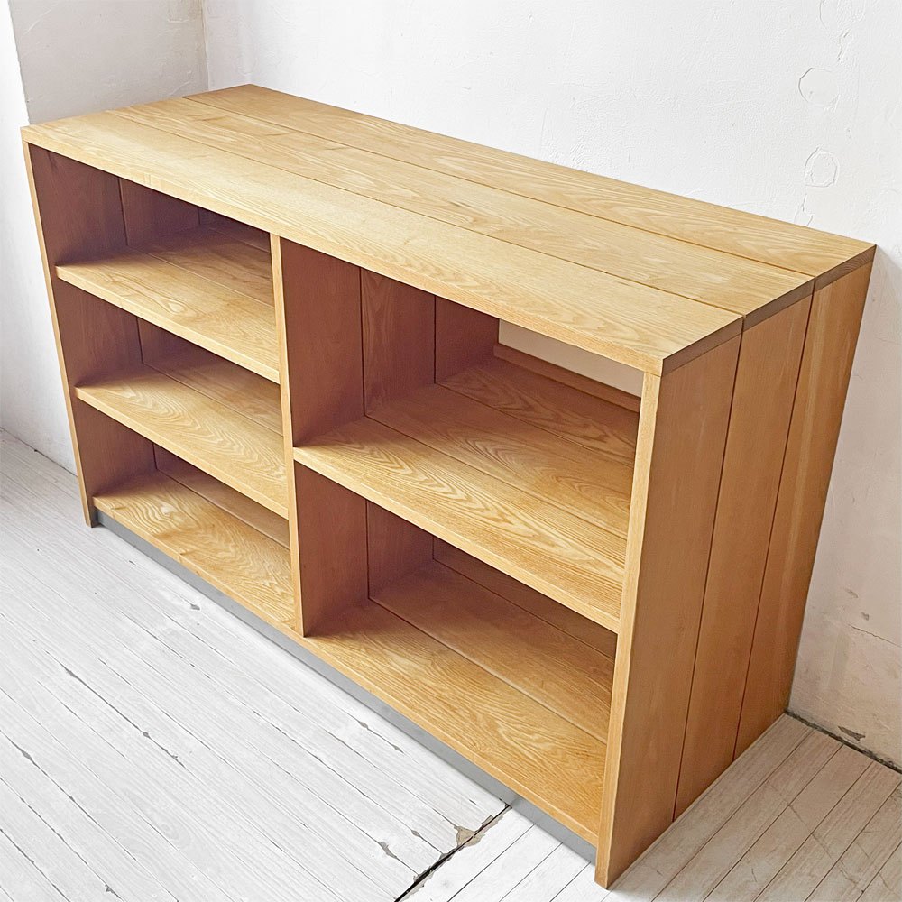 イデー IDEE プランクス PLANX サイドボード1 Sideboard1 タモ無垢材 オープンシェルフ AVボード ブックシェルフ 廃盤 ★