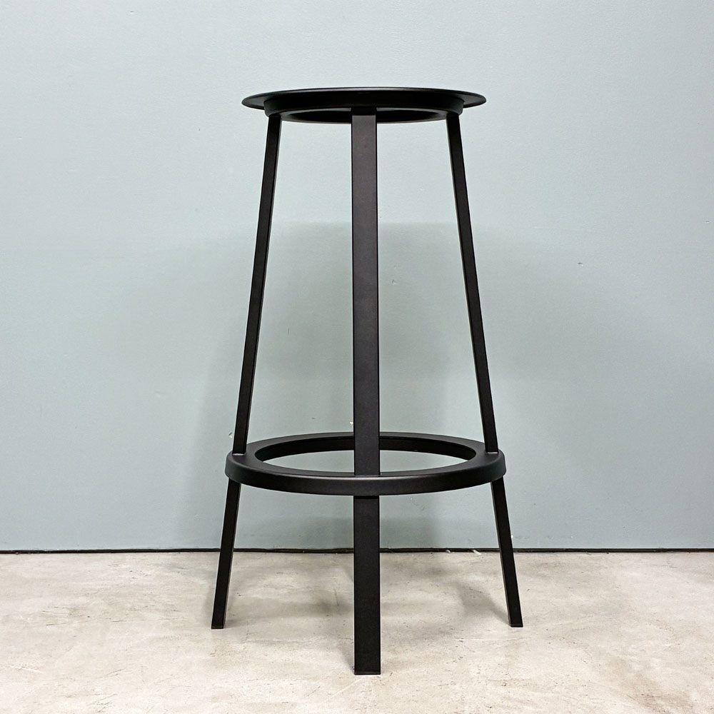 ヘイ HAY リボルバー バースツール ハイ REVOLVER BAR STOOL HIGH H76cm ブラック 回転式座面 レオン・ランズメイヤー デンマーク 定価￥56,100- ◎