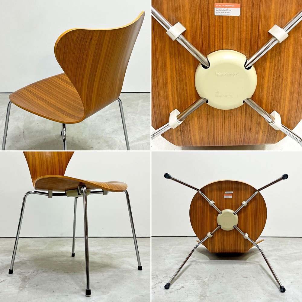 フリッツハンセン Fritz Hansen セブンチェア Seven Chair ダイニングチェア アルネヤコブセン Arne Jacobsen ウォールナット材 北欧家具 ●