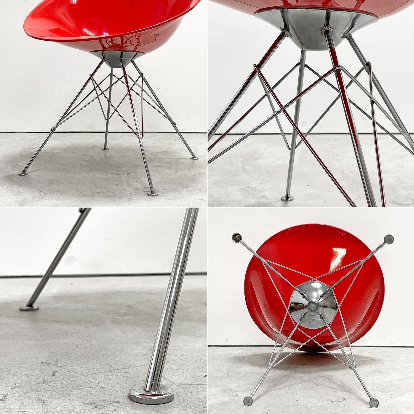 カルテル Kartell エロエス ERO S ダイニングチェア レッド 4本脚 フィリップ・スタルク スペースエイジ イタリア 参考定価￥93,400- ●