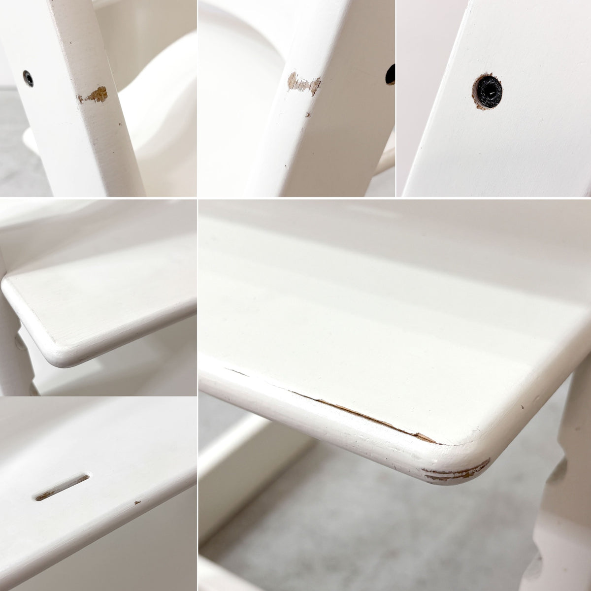 ストッケ STOKKE トリップトラップ TRIPP TRAPP ベビーチェア キッズチェア ホワイトカラー S/N4～ ノルウェー 北欧家具 ●