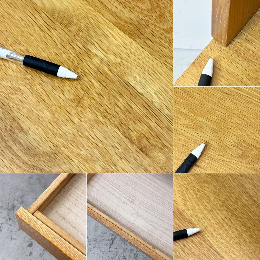 アクタス ACTUS アクタスキッズ ファズル FUZZLE デスク ワゴン シェルフ 3点セット オーク材 W105cm キャスターロック付き ナチュラル 廃盤 ●