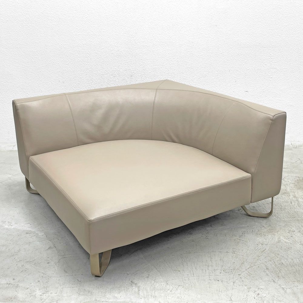 アルフレックス arflex ヴァスカ VASCA カウチソファ 125DL ディープ左アーム＋130R 右アーム システムソファ PVCレザー カバーリング 参考価格約73万 〓