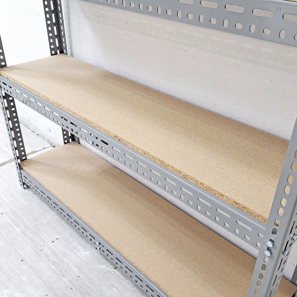 キタジマ スチールボード棚 スチールラック シェルフ 飾り棚 本棚 グレー 4段 W120cm ●