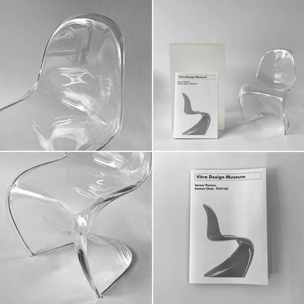ヴィトラ デザインミュージアム Vitra Design Museum ミニチュアコレクション パントンチェア 1/6スケール 限定カラー クリア 廃盤 箱付き ◇