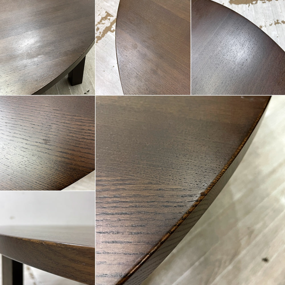 無印良品 MUJI タモ材 ラウンドテーブル ローテーブル 座卓 ブラウン ダイニング用脚部欠品 シンプルデザイン 廃番 ●