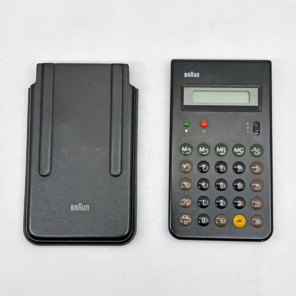 ブラウン BRAUN カーキュレーター 電卓 ET55 ブラック Type:4835 ディーター・ラムス Dieter Rams ドイツ 専用カバー付 ●