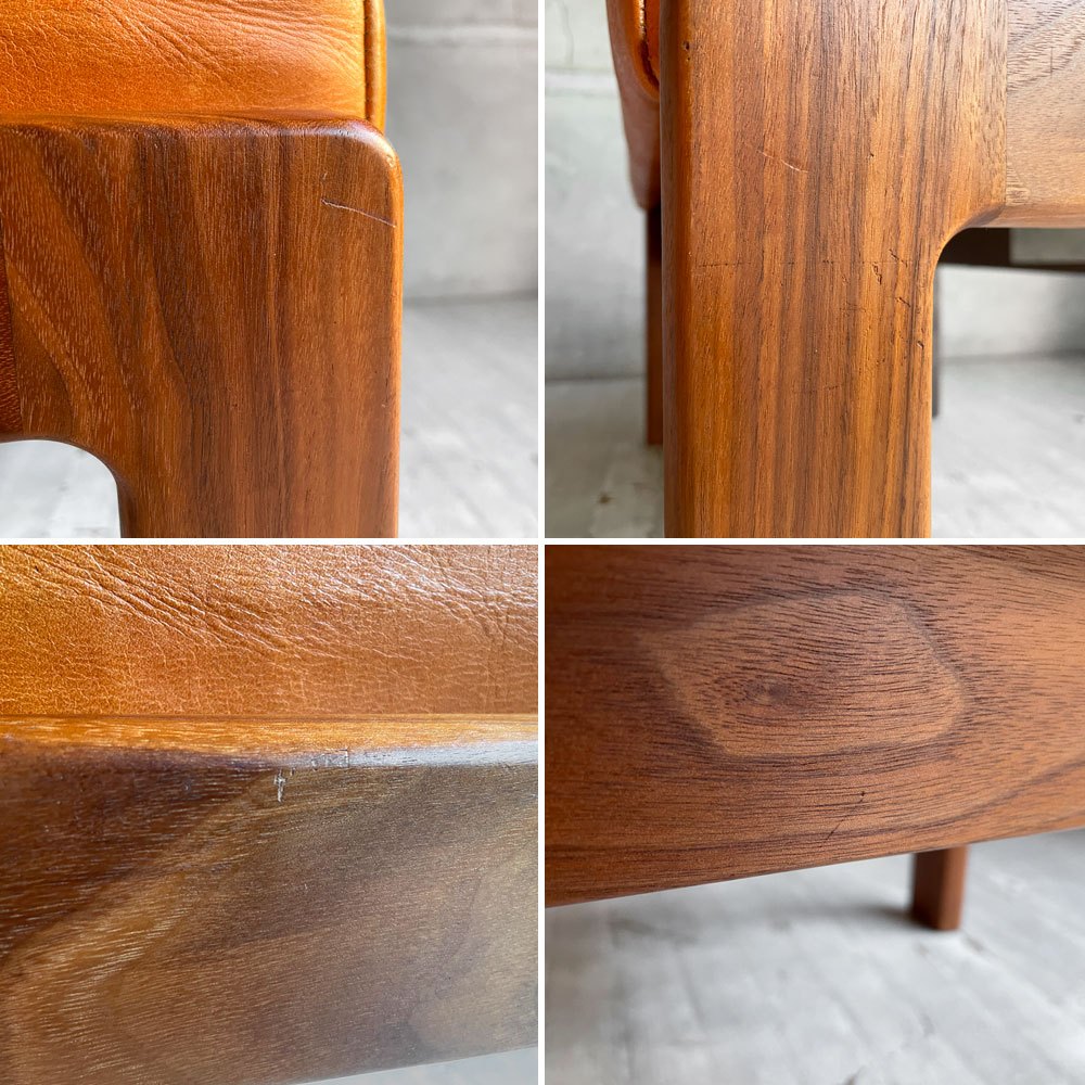 ナガノインテリア NAGANO INTERIOR リアル REAL ツムギ スツール tsumugi stool オットマン ウォールナット無垢材 本革 レザー ♪