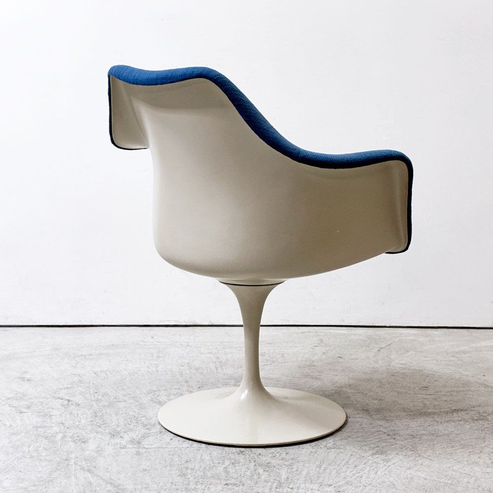 ノル Knoll ビンテージ チューリップ アームチェア ダイニング エーロ・サーリネン Eero Saarinen FRP ファブリック張込み スペースエイジ ミッドセンチュリー A ●
