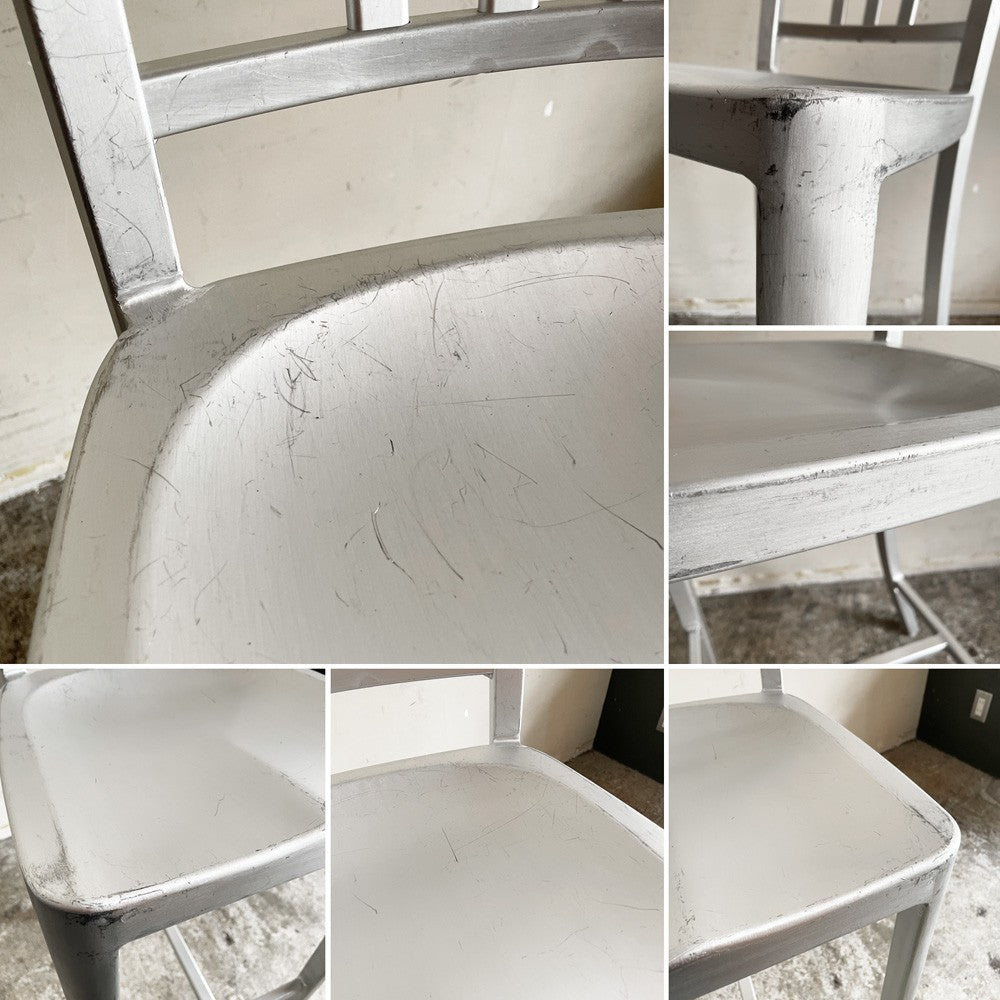 ネイビーバースツール Navy BarStool カウンターチェア アルミニウム インダストリアル リプロダクト B ■