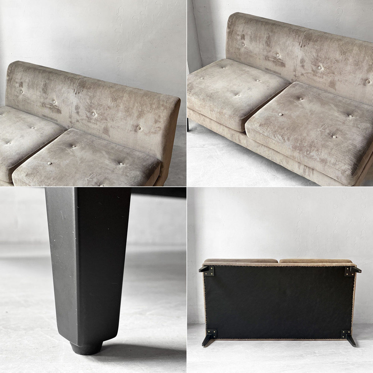 クラッシュゲート CRASHGATE ノットアンティークス Knot Antiques グレス GRESS 2人掛けソファ ムック コーデュロイ 肘なし W140cm MOOK クッション付き 関家具 参考価格￥80.520- ★