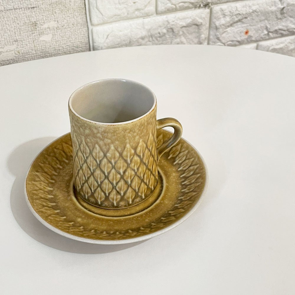 クロニーデン Kronjyden レリーフ コーヒーカップ＆ソーサー Coffee C&S イェンス・クイストゴー Jens.H.Quistgaard 北欧食器 デンマーク ◎