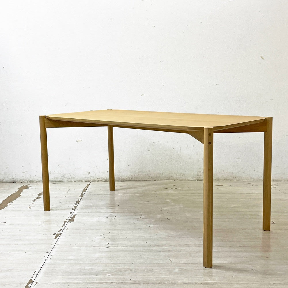 カリモクニュースタンダード Karimoku キャストール ダイニングテーブル CASTOR TABLE 150 国産ナラ材 ピュアオークカラー ナチュラル  定価\145,200- A ●