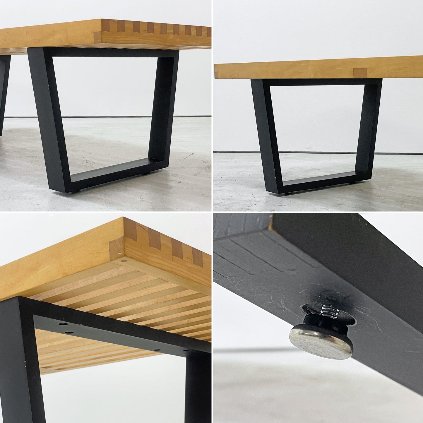 ハーマンミラー Herman Miller プラットフォームベンチ Platform Bench ネルソンベンチ コーヒーテーブル ローテーブル ガラス天板 メープル ウッドベース W122cm ジョージネルソン George Nelson ミッドセンチュリー ●
