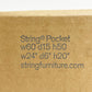 ストリングファニチャー string furniture ストリングポケット String Pocket ウォールシェルフ 3段 ウォールナット ブラックフレーム 未使用 A ●