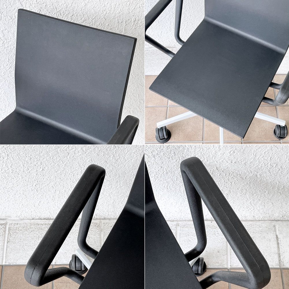 ヴィトラ vitra ゼロフォー 04. スタジオチェア アームチェア ブラック マールテン・ヴァン・セーヴェレン 昇降機能 デスクチェア ◇