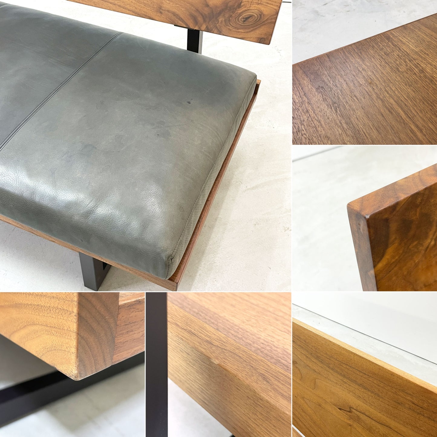広松木工 hiromatsu フレックス FREX 168 3シーターソファ ウォールナット 本革 ブラック カバーリング 合計定価約￥633,600- ●
