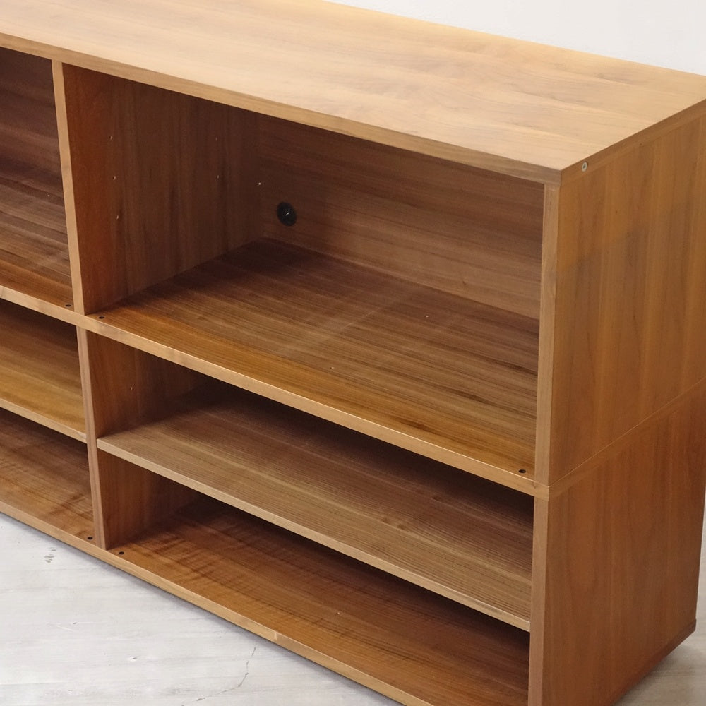 無印良品 MUJI スタッキングキャビネット 2列2段 ウォールナット材 W162.5cm シンプルモダン ●