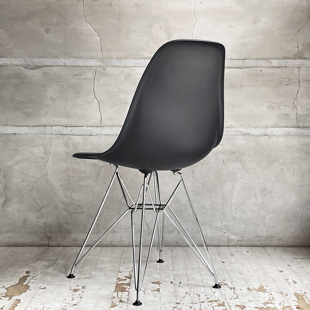 ハーマンミラー HermanMiller × ヴィトラ vitra Wネーム サイドシェルチェア ポリプロピレン ブラックカラー エッフェルベース C&Rイームズ ♪