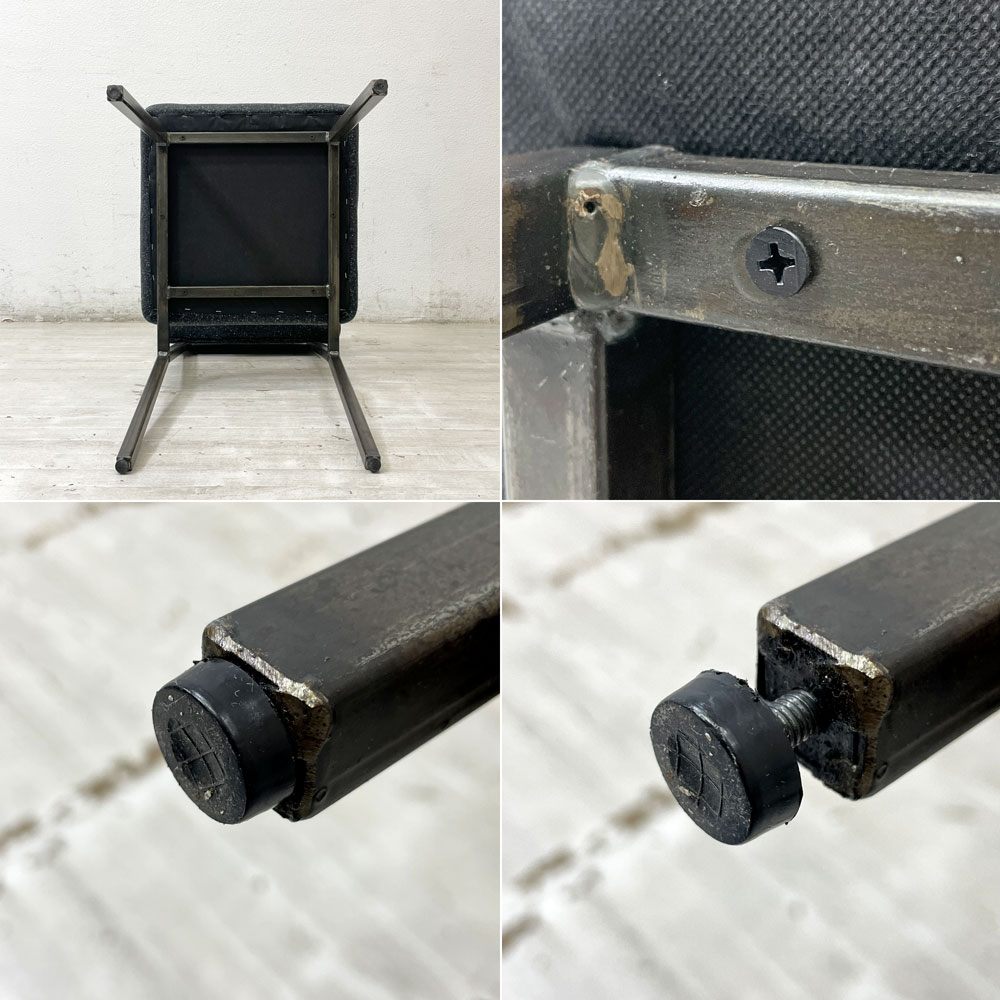 ジャーナルスタンダードファニチャー j.s.F リージェント REGENT CHAIR ダイニングチェア ファブリックシート ブラック スチール脚 定価￥28,600- 廃番 ●