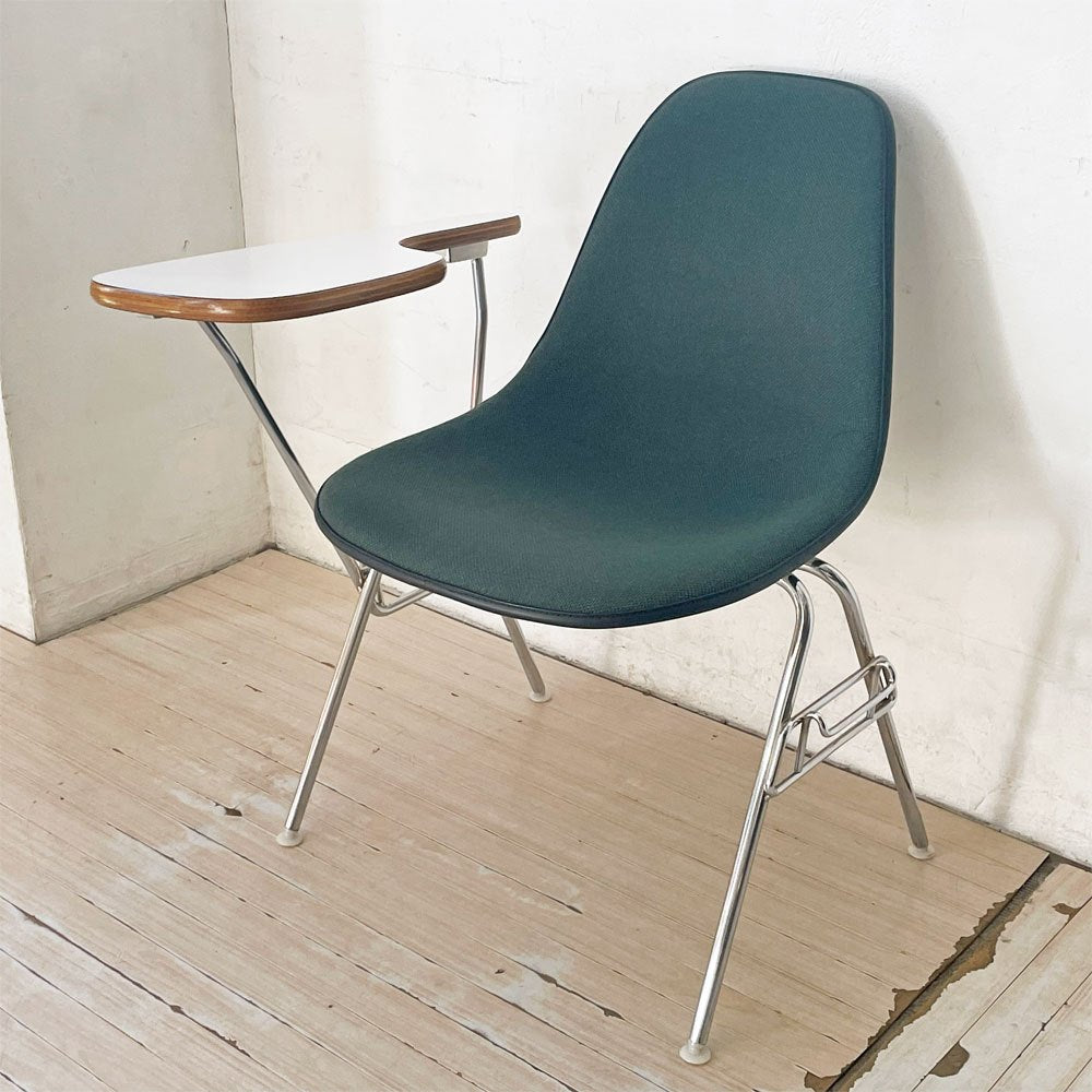 ハーマンミラー Herman Miller サイドシェルチェア セカンド 2nd ビンテージ アプホルスター スクールベース スタッキングベース 肘掛けテーブル付 イームズ ミッドセンチュリー A ★