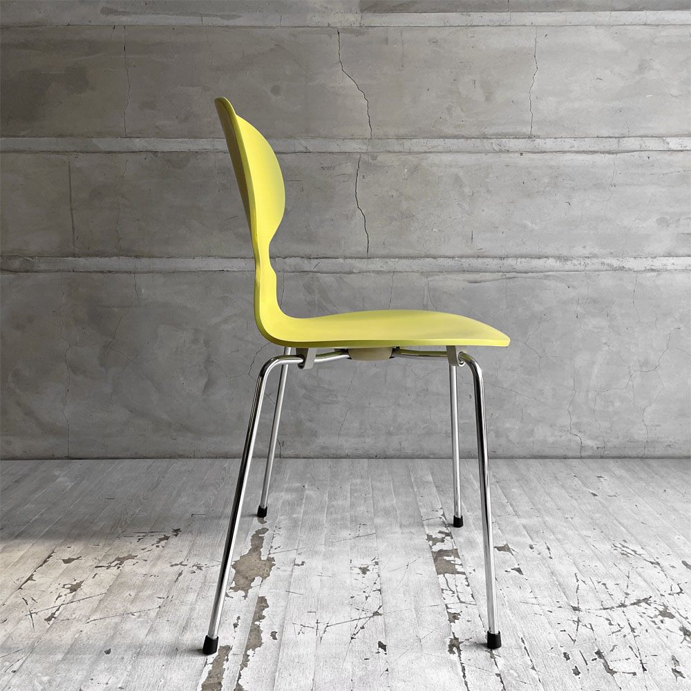 フリッツハンセン Fritz Hansen アントチェア ANT CHAIR アリンコチェア 4本脚 3101 ライムカラー ラッカー仕上げ アルネ・ヤコブセン デンマーク 北欧家具 B♪