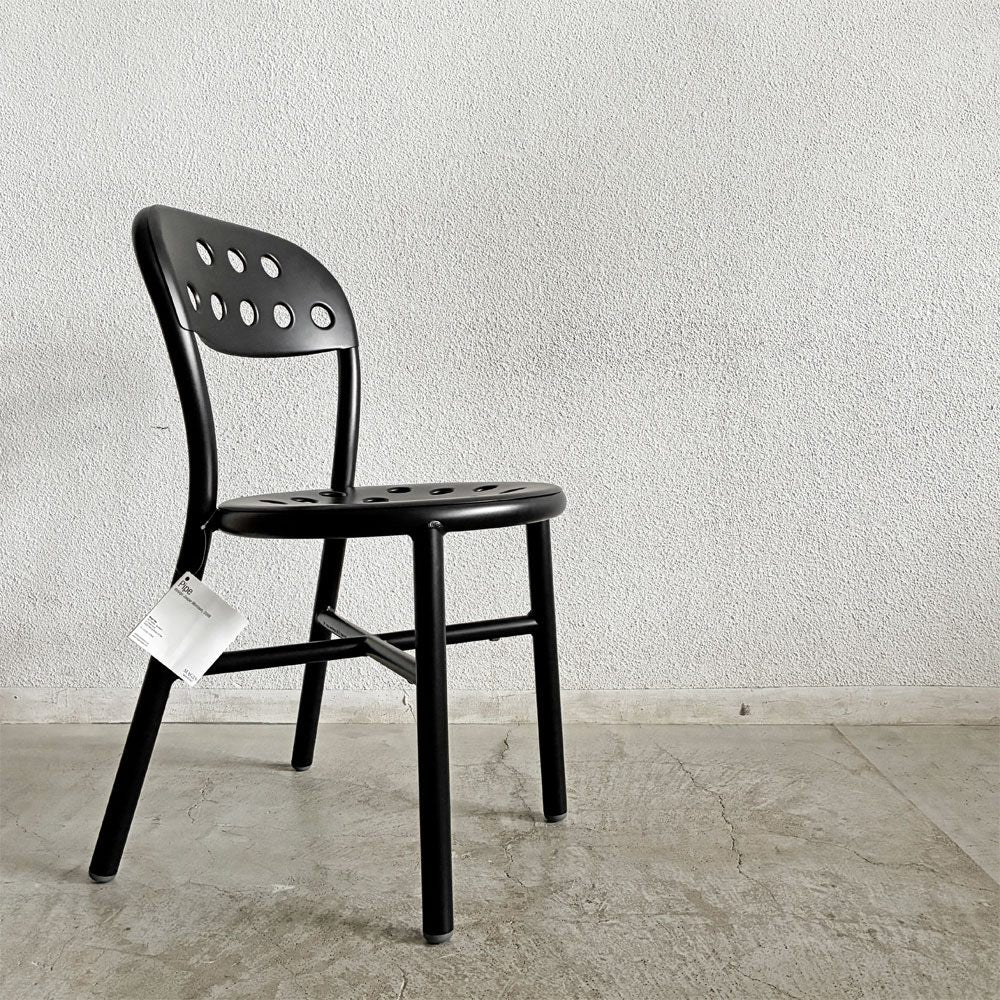 マジス MAGIS パイプチェア Pipe Chair ダイニングチェア パンチングシート アームなし ブラック 屋外使用可 ジャスパー・モリソン 未使用品 定価￥90,200- 〓