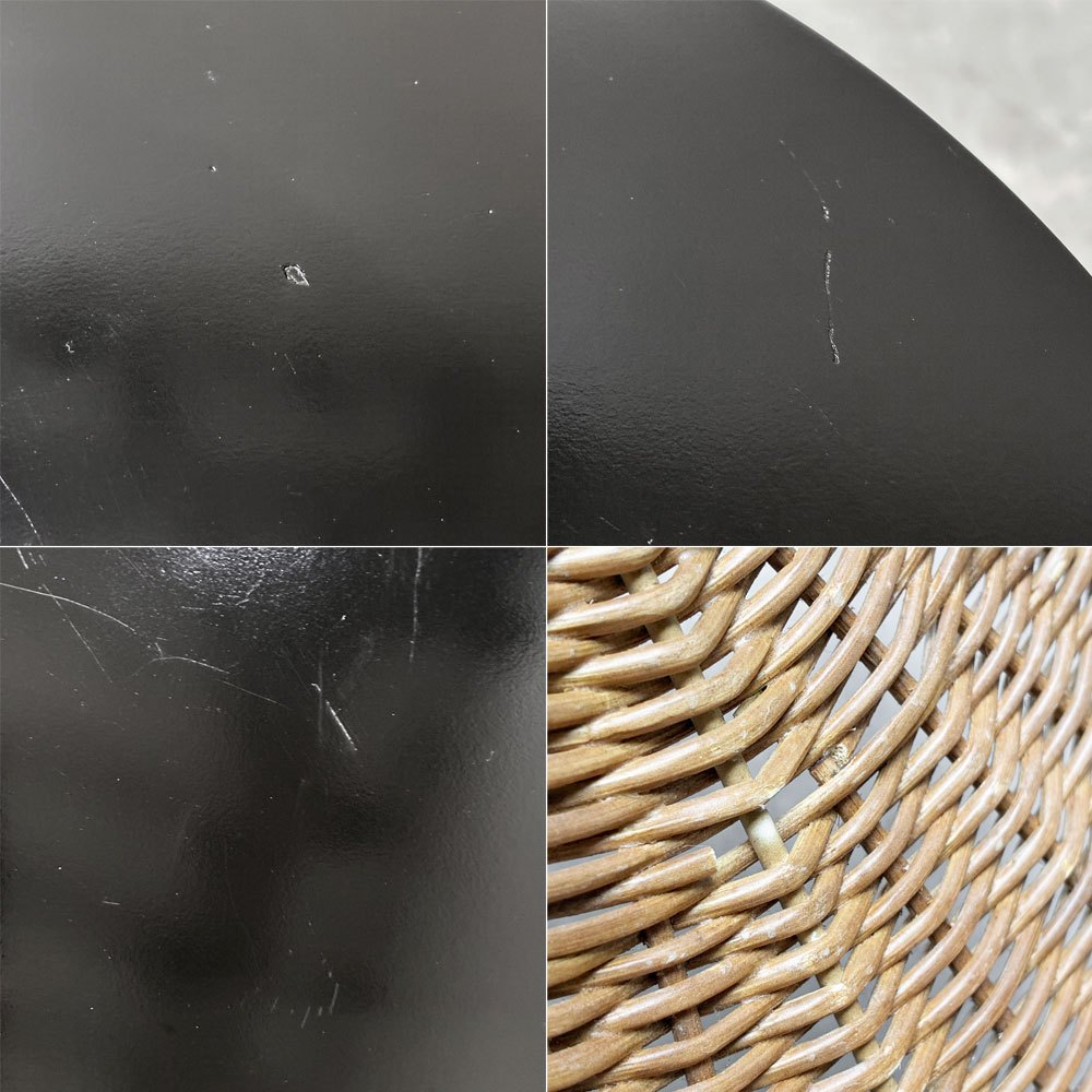 イデー IDEE ワラビー WALLABY SIDE TABLE サイドテーブル ラタン スチール ブラック ナチュラルデザイン ★