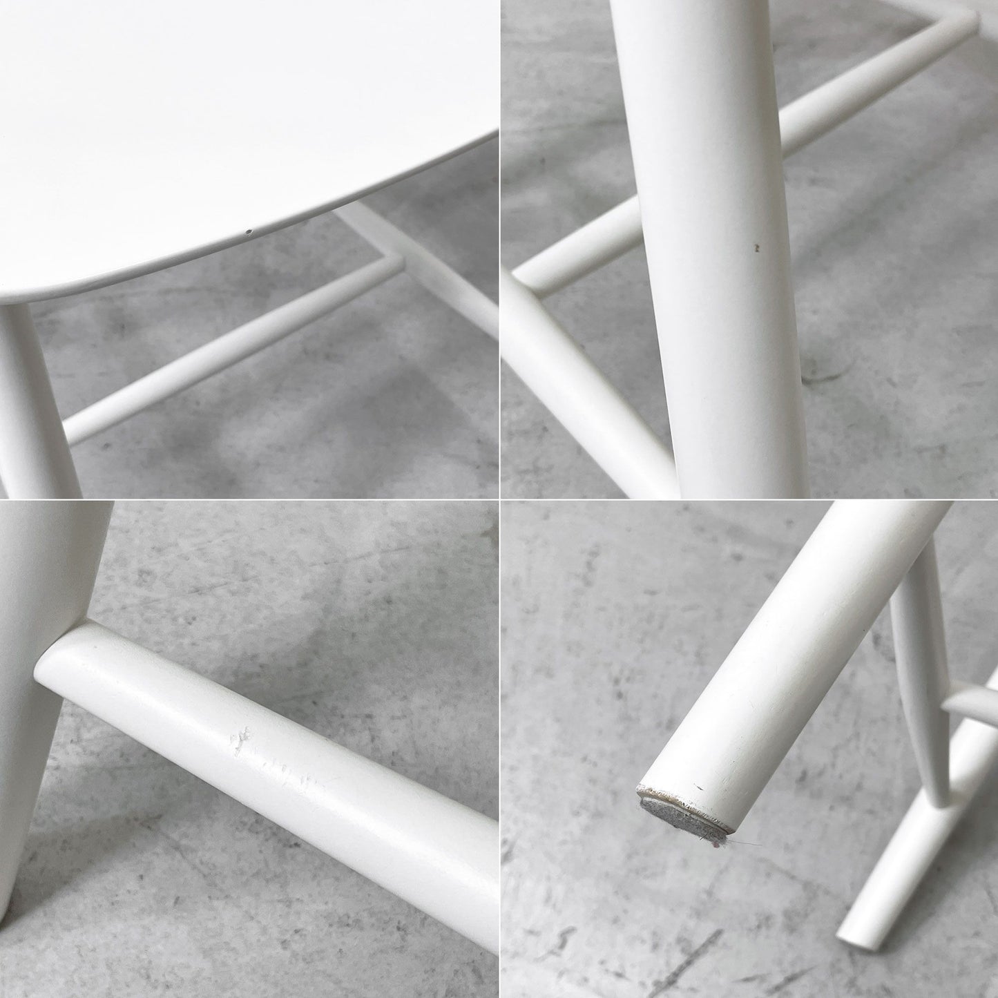 エフディービーモブラー FDB Mobler J46 ダイニングチェア スピンドルバック ウィンザーチェア ビーチ材 ホワイト ポール・M・ボルター Poul M. Volther 北欧 デンマーク 定価￥49,800- ●