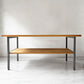スクエアファニチャー SQUARE FURNITURE オーク 無垢材 ワーキングテーブル 作業台 アトリエテーブル W180cm アジャスター シェルフ付き インダストリアル 店舗什器 ★