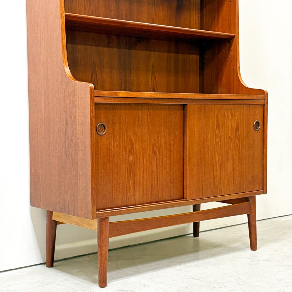 ボーンホルムス・モーベルファブリック Bornholms Mobelfabrik チーク材 ブックシェルフ 4段 本棚 飾り棚 H182cm ヨハネス・ソース デンマーク 北欧ビンテージ ●