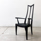 クラフトファニチャー Craft furniture ハイバックチェア ダイニングチェア アーム 無垢材 レザー モダンデザイン ●