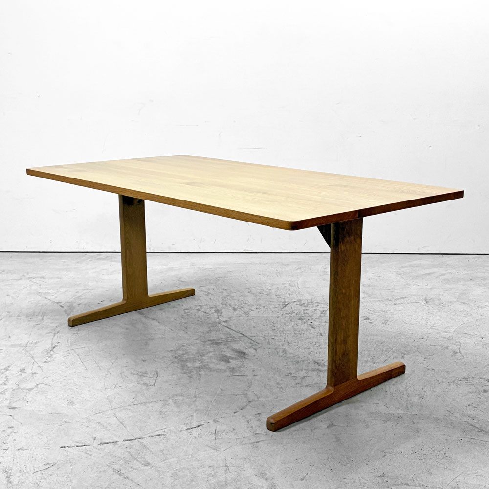 無印良品 MUJI 木製 リビングダイニング テーブル W150 × D80 × H65cm オーク無垢集成材 シンプル ナチュラルスタイル ●