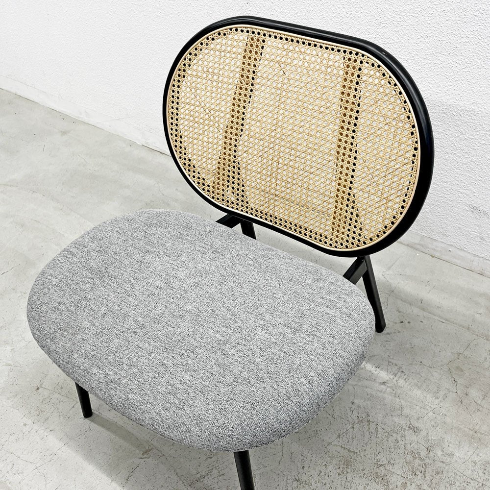 ザイファー Zuiver スパイク SPIKE ラウンジチェア LOUNGE CHAIR  ラタン×ファブリック オランダ 〓