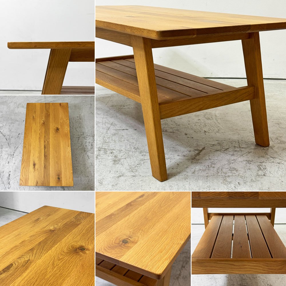 ドアーズリビングプロダクツ DOORS LIVING PRODUCTS ボシー BOTHY ローテーブル 900 W90xD48xH37.5cm オーク無垢材 ●