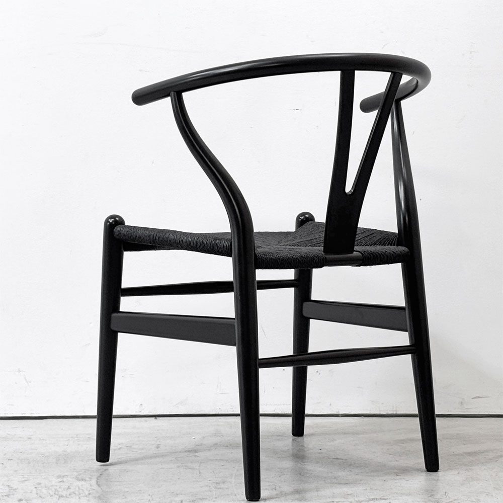 カールハンセン＆サン Carl Hansen & Son CH24 Yチェア 日本仕様サイズ ブラックラッカー×ブラックペーパーコード ハンス・J・ウェグナー ビーチ材 ●