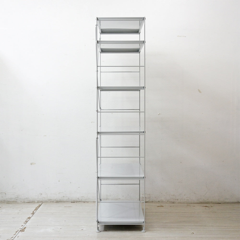 無印良品 MUJI スチールユニットシェルフ オープンシェルフ スチール棚 6段 W84 H175cm ●