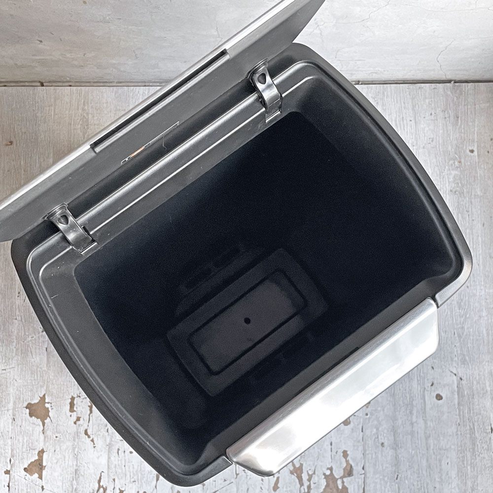 シンプルヒューマン Simple Human レクタンギュラータッチバーカン 30L ダストボックス ゴミ箱 ステンレス シルバー B ♪