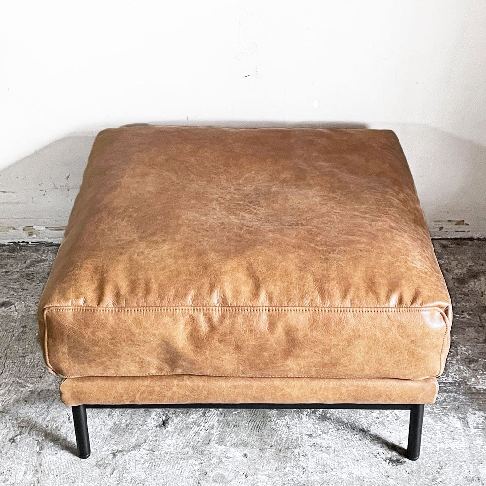 クラッシュゲート CRASH GATE プルート スツール PLUTO STOOL オットマン オーカーブラウン スーパーレザーテックス ■